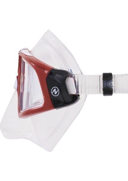 Aqualung Sphera X Şeffaf Silikon Kırmızı Çerçeve Dalış Maskesi modelleri