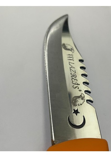29CM Büyük Boy Avcı Ayyıldız Model Silikon Kabze Taktikal Turuncu Komando Kamp Bıçağı fiyatları