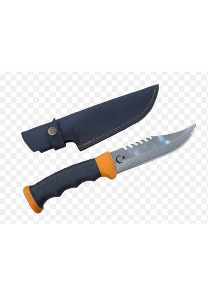 29CM Büyük Boy Avcı Ayyıldız Model Silikon Kabze Taktikal Turuncu Komando Kamp Bıçağı modelleri