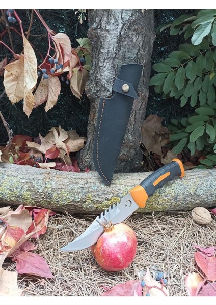 29CM Büyük Boy Avcı Ayyıldız Model Silikon Kabze Taktikal Turuncu Komando Kamp Bıçağı indirimleri