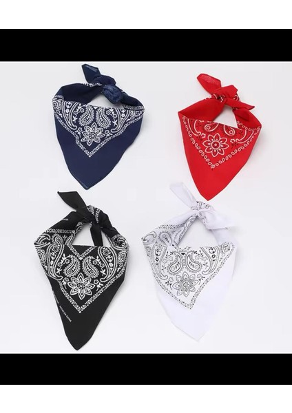 %100 Pamuklu Ekstra Yumuşak Etnik Desenli Bandana