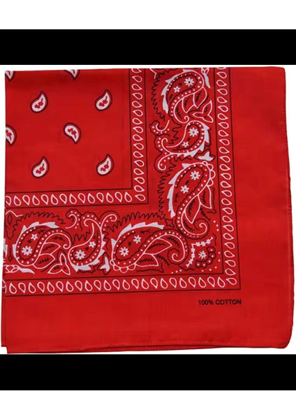 %100 Pamuklu Ekstra Yumuşak Etnik Desenli Bandana