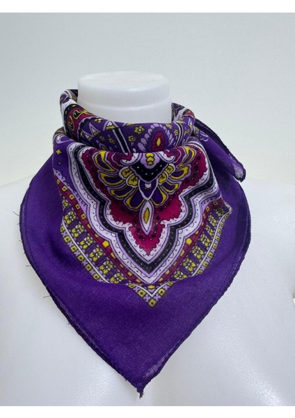 %100 Pamuklu Ekstra Yumuşak Unısex Bandana Etnik Desen
