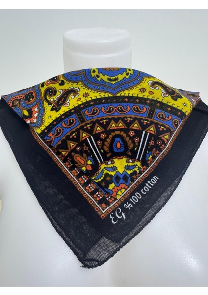 %100 Pamuklu Ekstra Yumuşak Unısex Bandana Etnik Desen fiyatları