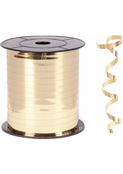 Altın Renk Metalik Rafya 8 mm x 200 mt