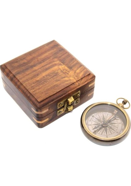 Ahşap Kutulu Pirinç Pusula fiyatları