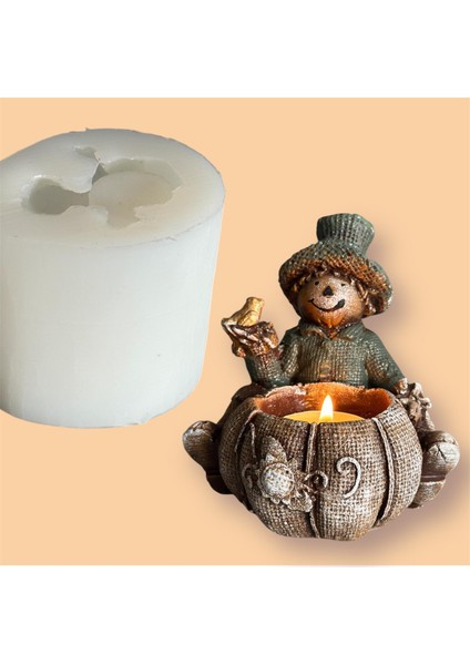 Cadılar Bayramı Dekoratif Mumluk Silikon Kalıbı