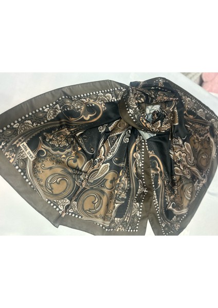 Kadın Pamuklu Mat Sarı Siyah Retro Etnik Şal fiyatları