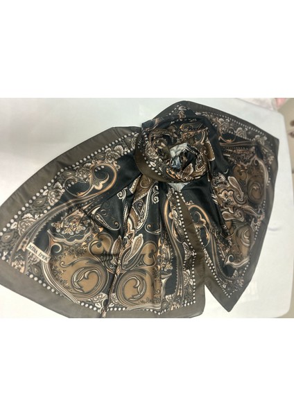 Kadın Pamuklu Mat Sarı Siyah Retro Etnik Şal modelleri