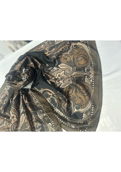 Kadın Pamuklu Mat Sarı Siyah Retro Etnik Şal fırsatları