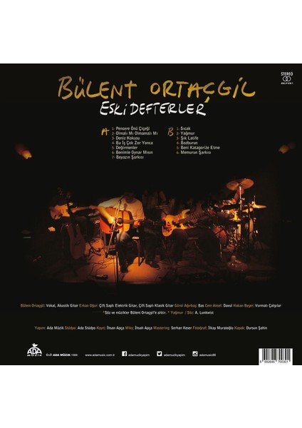 Bülent Ortaçgil Eski Defterler Plak fiyatları