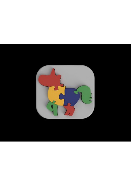 Unicorn Eğitici Puzzle Oyun Zihinsel Gelişim Çocuk Gelişim Çocuklar Için