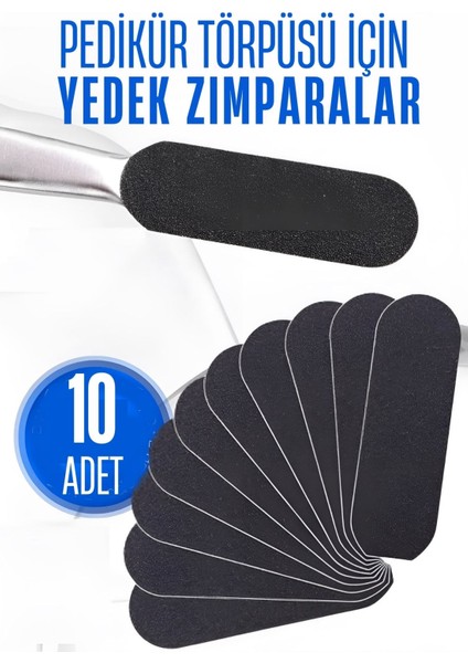 Ayak Törpü Yedeği Yapışkanlı Törpü Zımparası Pedikür Törpü Yedeği 10 Adet