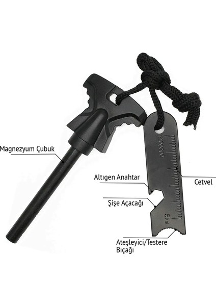 Dagoutdoor Magnezyum Çubuğu Ateş Başlatıcı Su Geçirmez, 12.000+ Kullanım, Düdük Hediyeli fiyatları