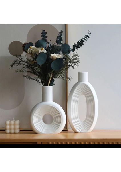 Donut Hale Vazo Set /modern Bohem Vazo SET(B:22 cm , K:17 cm )