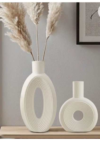 Donut Hale Vazo Set /modern Bohem Vazo SET(B:22 cm , K:17 cm ) modelleri