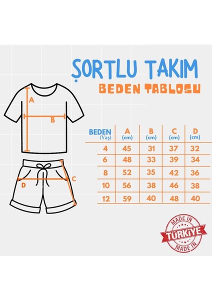 Baskılı Kız Çocuk Tişört Şort Takım M00730 Kahverengi fiyatları