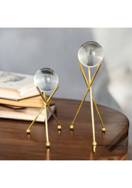 2 Li Çapraz Ayaklı Gold Ev/ofis Dekor Tel Aksesuar Kristal Cam Küre indirimleri