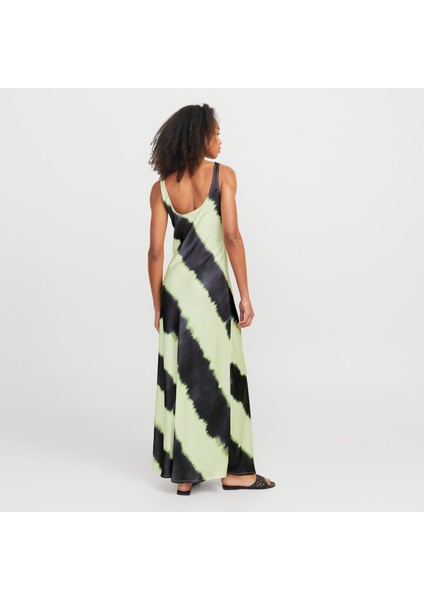 Kadin Saten Uzun Elbise - Palma modelleri