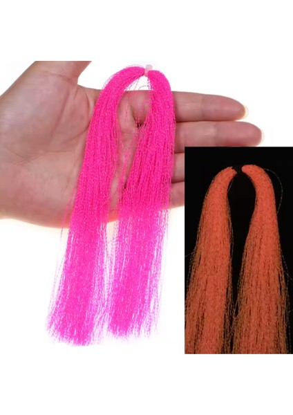 Fosforlu Karanlıkta Parlayan, Pembe Glow / Luminous In The Dark, Ultraviyole (Uv) Neon Işıkta Parlayan 1 Adet Poşet Çapari Simi