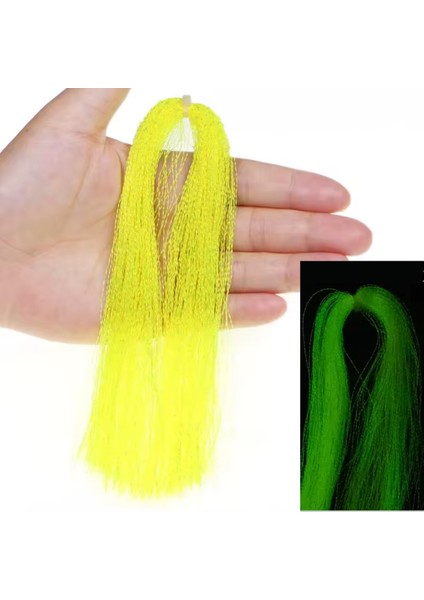 Fosforlu Karanlıkta Parlayan, Sarı Glow / Luminous In The Dark, Ultraviyole (Uv) Neon Işıkta Parlayan 1 Adet Poşet Çapari Simi