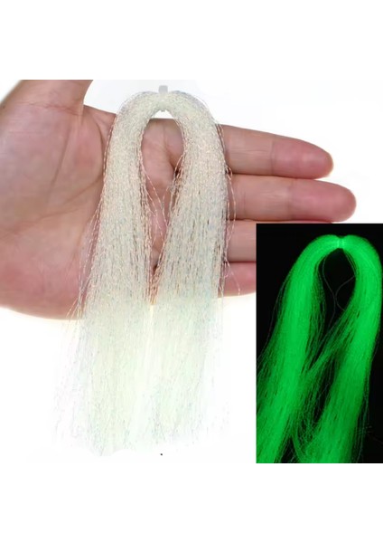 Beyaz Fosforlu Karanlıkta Parlayan, Glow / Luminous In The Dark, Ultraviyole (Uv) Neon Işıkta Parlayan 1 Adet Poşet Çapari Simi