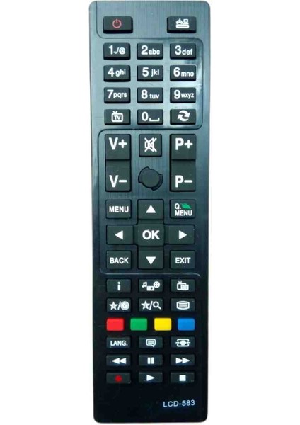 LCD-583 Vestel Siyah Tuşlu Kısa LCD Kumanda Vz
