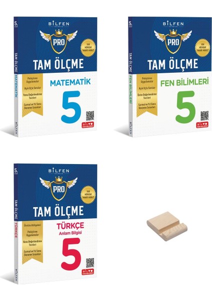 5. Sınıf Tam Ölçme Serisi Etkinlikli Matematik Fen Bilimleri ve Türkçe 3lü Set Soru Bankası + Telefon Tutucu