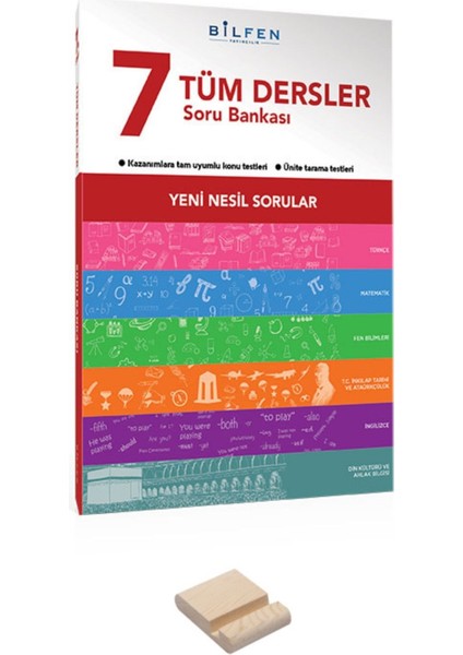 7. Sınıf Kazanımlara Tam Uyumlu Tüm Dersler Soru Bankası + Telefon Tutucu