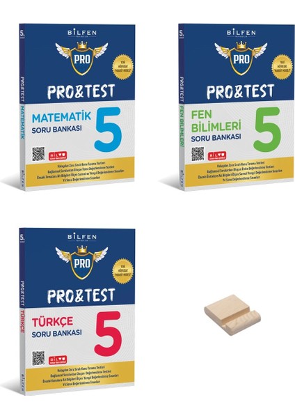 5. Sınıf Protest Serisi Matematik Fen Bilimleri ve Türkçe 3lü Set Soru Bankası + Telefon Tutucu