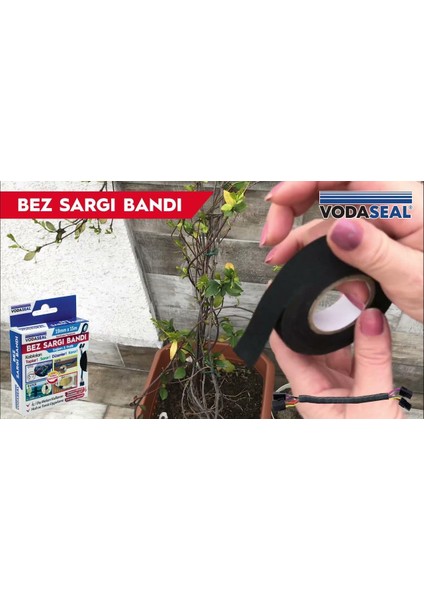 Yapışkanlı Bez Sargı Bandı Kablo Toplayıcı - 19 mm x 15 Mt. modelleri