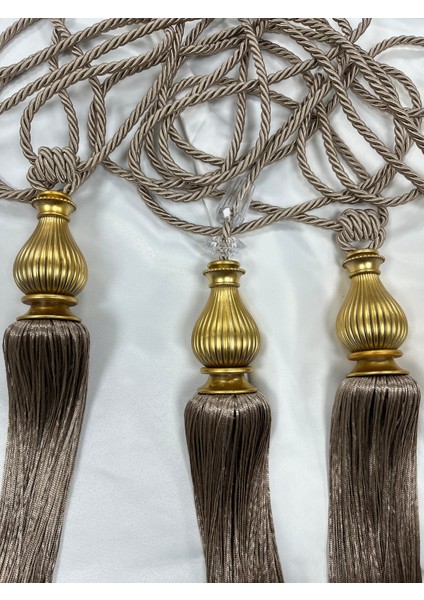 Fon Perde Bağlama Gold Kuka Vizon Tavan Lüks Korniş Braçol Tek Adet