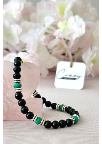 6 mm Oniks & Turkuaz Doğaltaş Erkek Bileklik fiyatları