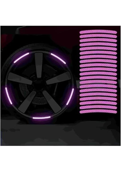 1 Set ( 20 Adet ) Jant Reflektör Rim Sticker Car & Motorcyde & Bıcycle