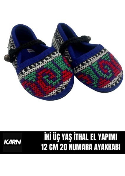 2-3 Yaş Ithal El Yapımı 12 cm 20 Numara Bebek Ayakkabısı