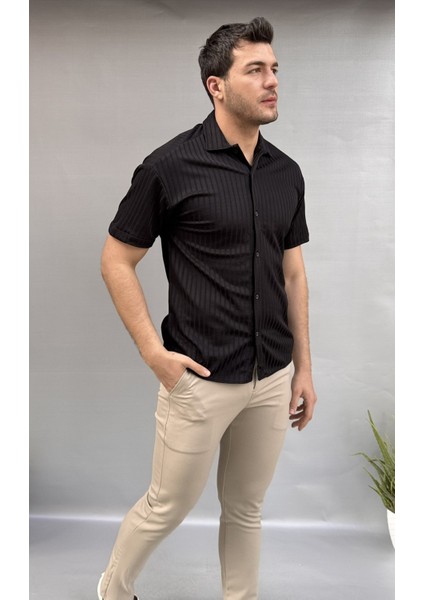 Çizgili Slim Fit Gömlek
