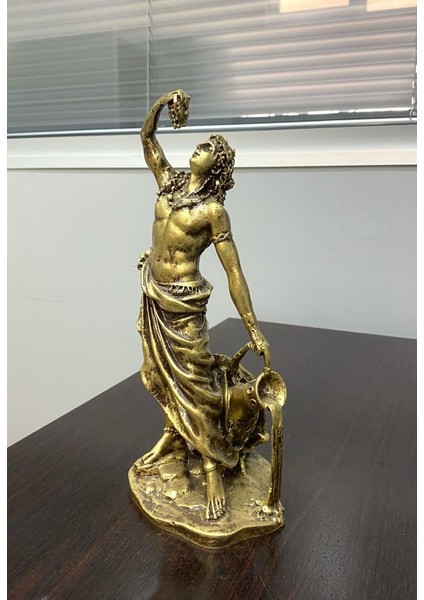 Dekoratif Neşe ve Şarap Tanrısı Dionysos Mitolojik Heykel – Ofis Dekorasyon Ev Dekor Hediyelik Aksesuar 26 cm i (Polyester)