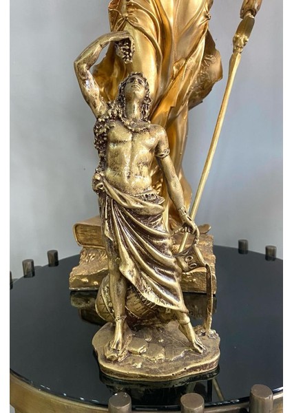 Dekoratif Neşe ve Şarap Tanrısı Dionysos Mitolojik Heykel – Ofis Dekorasyon Ev Dekor Hediyelik Aksesuar 26 cm i (Polyester)