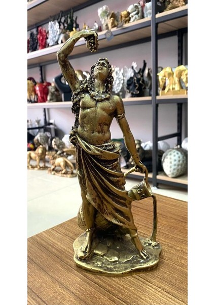 Dekoratif Neşe ve Şarap Tanrısı Dionysos Mitolojik Heykel – Ofis Dekorasyon Ev Dekor Hediyelik Aksesuar 26 cm i (Polyester)