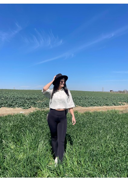 Keten Cutout Detaylı Gömlek indirimleri