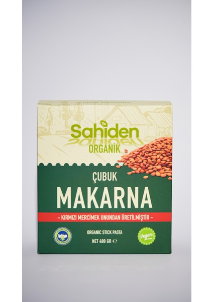Çubuk Makarna Vegan Kırmızı Mercimek