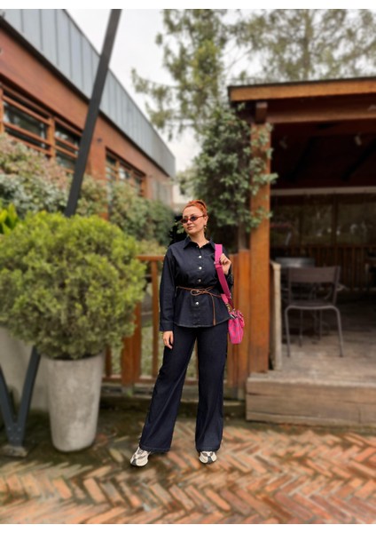 Denim Kemerli Alt Üst Takım modelleri