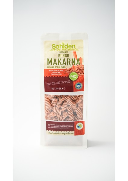 Burgu Vegan Kırmızı Mercimek Makarnası