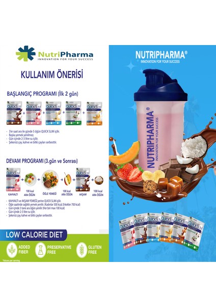 Quick Slim Öğün Yerine Geçen Diyet Shake-30 Sase-Karamel Latte Aromali