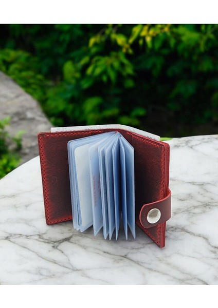 Cronder Deri Şeffaf Gözlü Cüzdan Kartlık