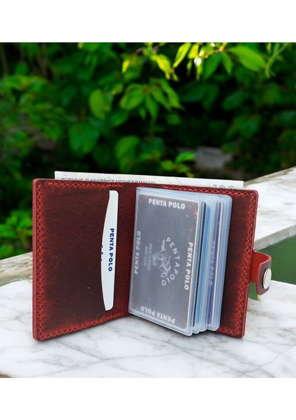 Cronder Deri Şeffaf Gözlü Cüzdan Kartlık fırsatları