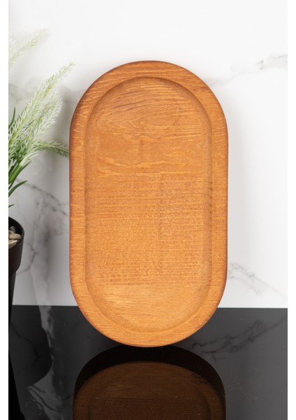 Doğal Ahşap Sunumluk Yağdanlık Stantı Sabunluk Stantı Ahşap Sunumluk Tahta Stand 18 cm x 9.5 cm