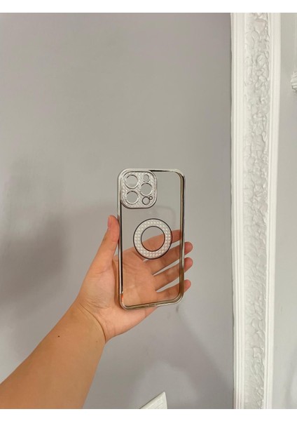 Apple Iphone 13 Pro Max Uyumlu Magsafe Destekli Taşlı Telefon Kılıfı