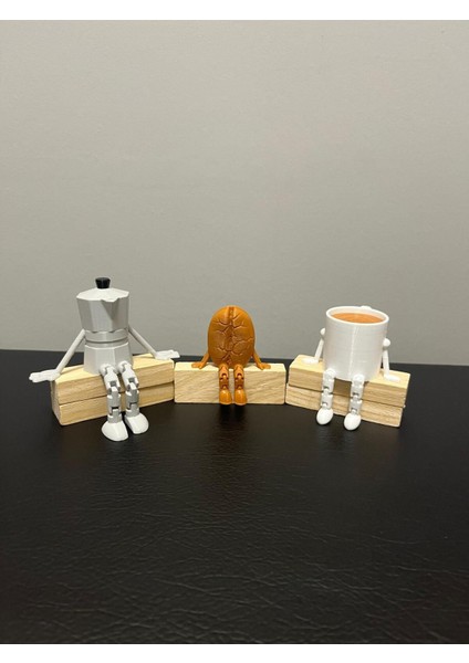 Kahve Köşesi Sevimli Biblo Seti 3lü, Kahve Çekirdeği, Beyaz Kahve Kupası, Moka Pot, Coffee fiyatları