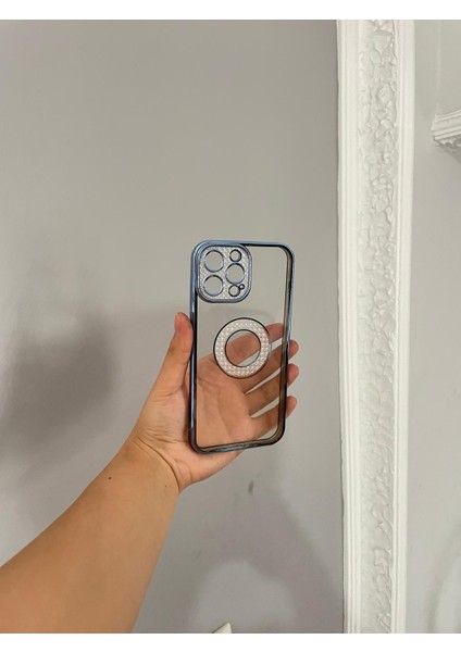 Apple Iphone 13 Pro Max Uyumlu Magsafe Destekli Taşlı Telefon Kılıfı